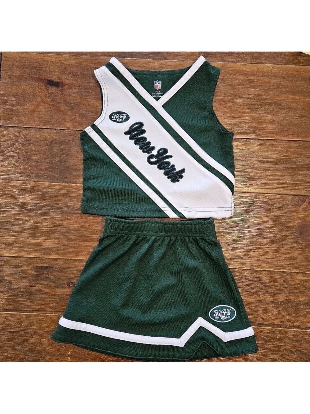 NFL NEW YORK JETS GIRL'S CHEER OUTFIT SIZE 3T-3